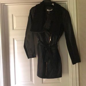 NWT Iman Black Leather Jacket